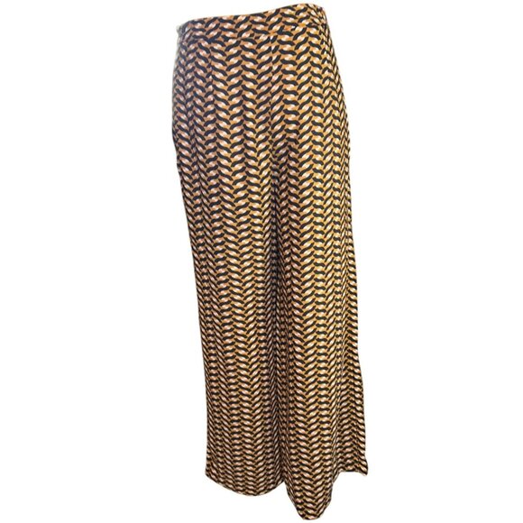 Who What Wear Womens Geo Print Wide Leg Pants Size 2 Lagenlook Boho - Picture 4 of 9